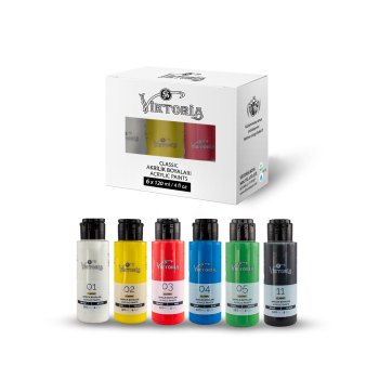 Viktoria Classic Acrylic Paint Set (6x60ML - 6x120ML)